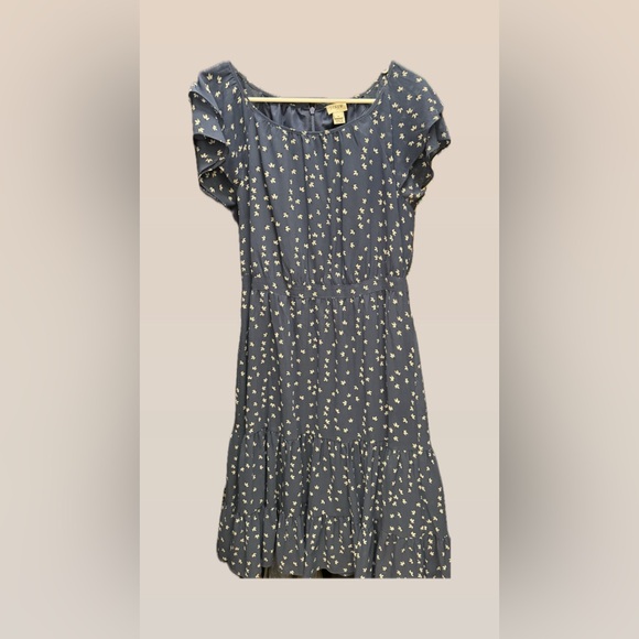 J. Crew Dresses & Skirts - J. Crew blue floral silk midi dress. Size 10.